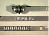 Goedgekeurde stalen bandverzegeling met alfanumeriek identificatiekenmerk ACS 810980459