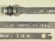 Goedgekeurde stalen bandverzegeling met alfanumeriek identificatiekenmerk NL 8025.44.836