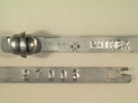 Goedgekeurde stalen bandverzegeling met alfanumeriek identificatiekenmerk PHIMEX