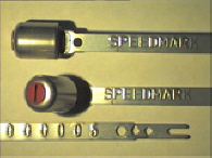 Goedgekeurde stalen bandverzegeling met alfanumeriek identificatiekenmerk SPEEDMARK