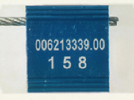 Goedgekeurde stalen kabelverzegeling met numeriek identificatiekenmerk 006213339.00