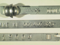 Goedgekeurde stalen bandverzegeling met numeriek identificatiekenmerk 001407326