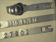 Goedgekeurde stalen bandverzegeling met numeriek identificatiekenmerk 0019.90.718