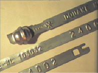 Goedgekeurde stalen bandverzegeling met numeriek identificatiekenmerk 103032