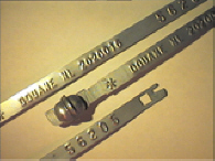 Goedgekeurde stalen bandverzegeling met numeriek identificatiekenmerk 2020016