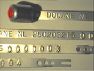 Goedgekeurde stalen bandverzegeling met numeriek identificatiekenmerk 250203215
