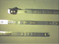 Goedgekeurde stalen bandverzegeling met numeriek identificatiekenmerk 40-1006
