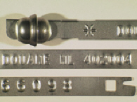 Goedgekeurde stalen bandverzegeling met numeriek identificatiekenmerk 402004