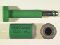 Goedgekeurde bolt seal met alfanumeriek identificatiekenmerk BAVARIA