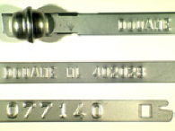 Goedgekeurde stalen bandverzegeling met numeriek identificatiekenmerk 402028