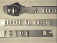 Goedgekeurde stalen bandverzegeling met numeriek identificatiekenmerk 403146