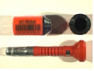 Goedgekeurde bolt seal met alfanumeriek identificatiekenmerk KRM + barcode