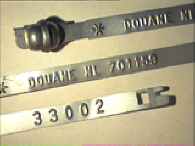 Goedgekeurde stalen bandverzegeling met numeriek identificatiekenmerk 701159