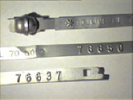 Goedgekeurde stalen bandverzegeling met numeriek identificatiekenmerk 70.5069