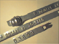 Goedgekeurde stalen bandverzegeling met numeriek identificatiekenmerk 70.5286