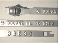 Goedgekeurde stalen bandverzegeling met numeriek identificatiekenmerk 70.5292