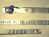 Goedgekeurde stalen bandverzegeling met numeriek identificatiekenmerk 70.6019