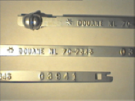 Goedgekeurde stalen bandverzegeling met numeriek identificatiekenmerk 70-7343