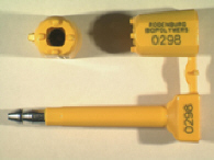 Goedgekeurde bolt seal met alfanumeriek identificatiekenmerk RODENBURG  BIOPOLYMERS