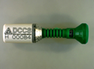 Goedgekeurde bolt seal met logo DCCS Delta Cargo Container Services