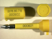 Goedgekeurde bolt seal met numerieke ID0019.90.718/00