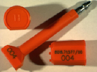 Goedgekeurde bolt seal met numerieke ID 8016.71.577/00