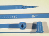 Goedgekeurde kunststofverzegeling met bedrijfslogo SCA