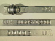 Goedgekeurde stalen bandverzegeling met alfanumeriek identificatiekenmerk CBM