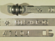 Goedgekeurde stalen bandverzegeling met alfanumeriek identificatiekenmerk CDLS-H&P-05