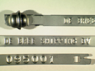 Goedgekeurde stalen bandverzegeling met alfanumeriek identificatiekenmerk DE BREE SHIPPING BV