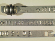 Goedgekeurde stalen bandverzegeling met alfanumeriek identificatiekenmerk FFISHH 807416253