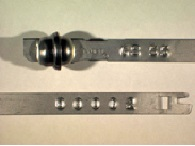 Goedgekeurde stalen bandverzegeling met alfanumeriek identificatiekenmerk GS 55