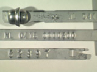 Goedgekeurde stalen bandverzegeling met alfanumeriek identificatiekenmerk NL 0418 0000300