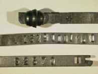 Goedgekeurde stalen bandverzegeling met alfanumeriek identificatiekenmerk NL 05290000180