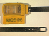 Goedgekeurde stalen bandverzegeling met alfanumeriek identificatiekenmerk NL802891093