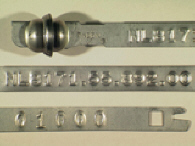 Goedgekeurde stalen bandverzegeling met alfanumeriek identificatiekenmerk NL 8171.55.892.00