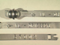 Goedgekeurde stalen bandverzegeling met alfanumeriek identificatiekenmerk NL DRIESSEN