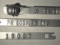Goedgekeurde stalen bandverzegeling met alfanumeriek identificatiekenmerk PS 8034.78.562