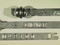 Goedgekeurde stalen bandverzegeling met alfanumeriek identificatiekenmerk SCHENKER