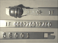 Goedgekeurde stalen bandverzegeling met alfanumeriek identificatiekenmerk IF 006776917/00