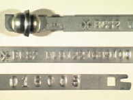 Goedgekeurde stalen bandverzegeling met alfanumeriek identificatiekenmerk BCS2 NL81221689100