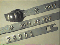 Goedgekeurde stalen bandverzegeling met numeriek identificatiekenmerk 0011.45.927