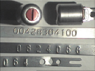 Goedgekeurde stalen bandverzegeling met numeriek identificatiekenmerk 00428304100