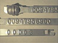 Goedgekeurde stalen bandverzegeling met numeriek identificatiekenmerk 00947956900