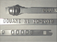 Goedgekeurde stalen bandverzegeling met numeriek identificatiekenmerk 10-2019