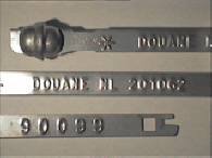 Goedgekeurde stalen bandverzegeling met numeriek identificatiekenmerk 201062