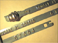 Goedgekeurde stalen bandverzegeling met numeriek identificatiekenmerk 201105