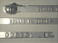 Goedgekeurde stalen bandverzegeling met numeriek identificatiekenmerk 203063