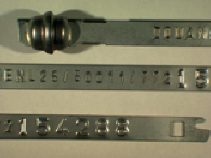 Goedgekeurde stalen bandverzegeling met numeriek identificatiekenmerk 26/50011/772