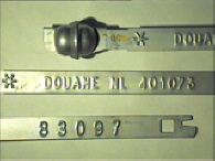 Goedgekeurde stalen bandverzegeling met numeriek identificatiekenmerk 401073